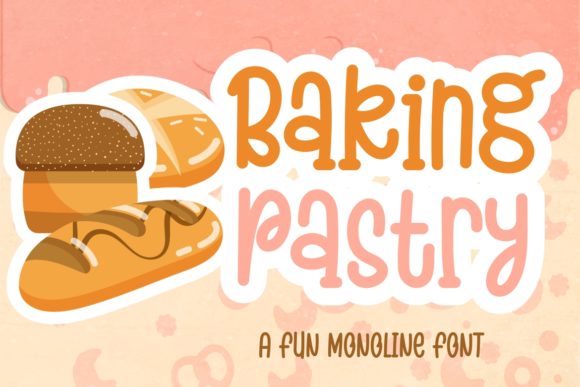 Baking Pastry Font for Handmade Stationery & Wedding Invitations