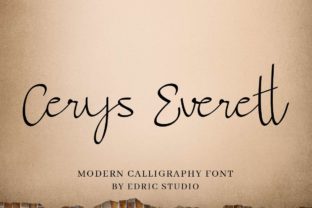 Cerys Everett: A Script Handwritten Font for Elegant Branding