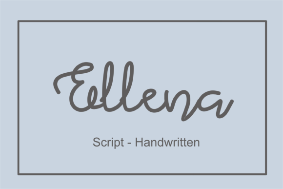 Ellena Script Handwritten Font for Makers