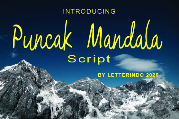 Puncak Mandala Script Handwritten Font for Elegant Campaigns