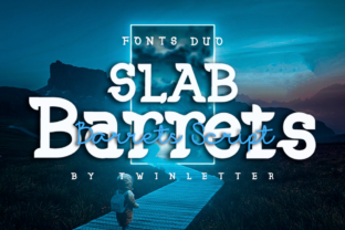 Slab Barrets Font: Modern Slab Serif + Script Duo for Handmade Brands