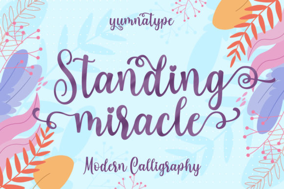 Standing Miracle Script Handwritten Font for Crafters